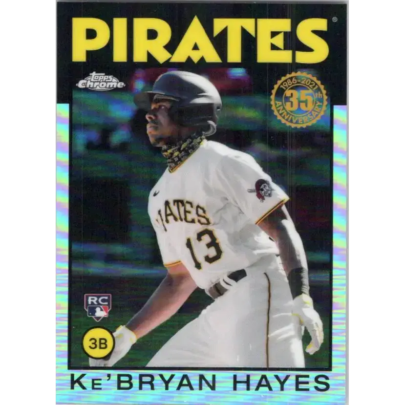 2021 Topps Chrome 1986 Topps Baseball Refractor #86BC-16 Ke’Bryan Hayes NM-MT Pittsburgh Pirates Baseball Card