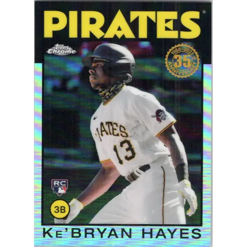 2021 Topps Chrome 1986 Topps Baseball Refractor #86BC-16 Ke’Bryan Hayes NM-MT Pittsburgh Pirates Baseball Card