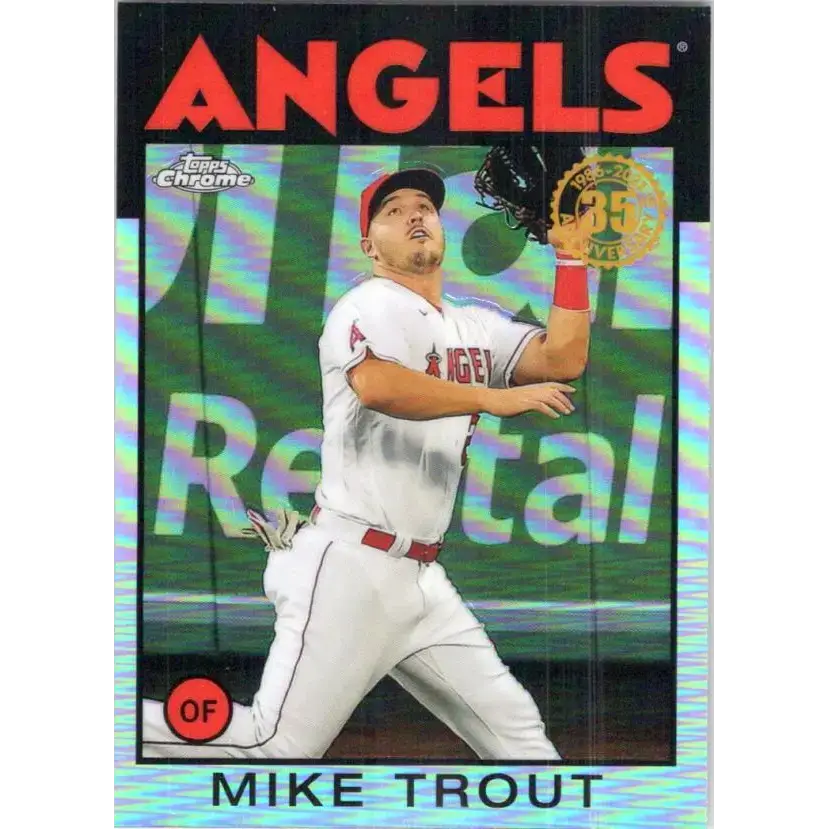 2021 Topps Chrome 1986 Topps Baseball Refractor #86BC-2 Mike Trout NM-MT Los Angeles Angels Baseball Card - Baseball