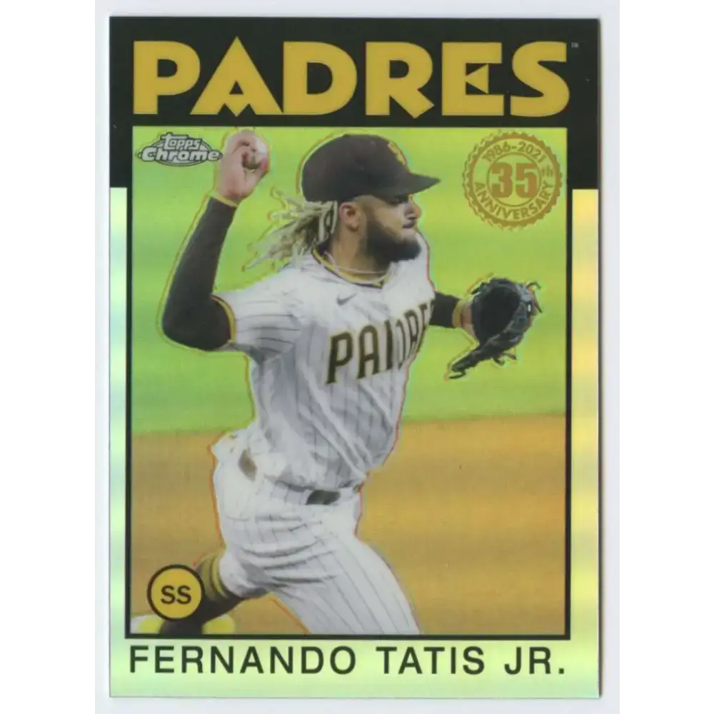 2021 Topps Chrome 1986 Topps Baseball Refractor #86BC-20 Fernando Tatis Jr. NM-MT San Diego Padres Baseball Card