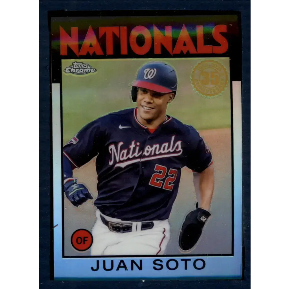 2021 Topps Chrome 1986 Topps Baseball Refractor #86BC-4 Juan Soto NM-MT Washington Nationals Baseball Card - Baseball