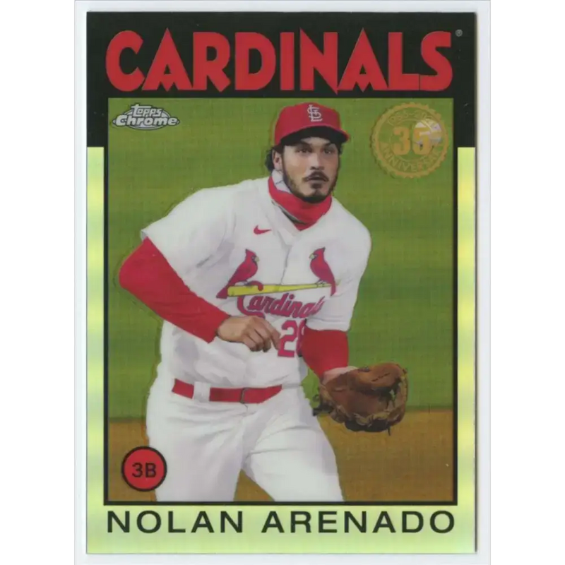2021 Topps Chrome 1986 Topps Baseball Refractor #86BC-5 Nolan Arenado NM-MT St. Louis Cardinals Baseball Card