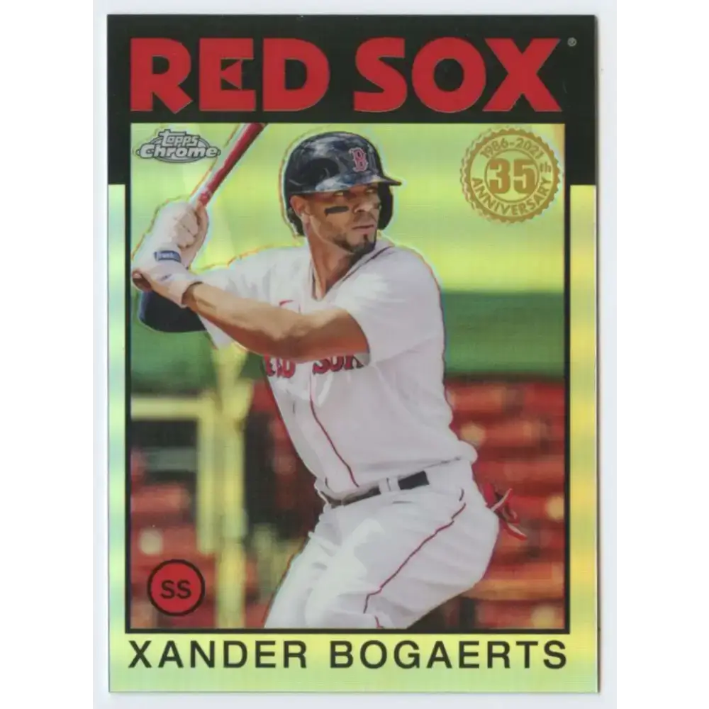 2021 Topps Chrome 1986 Topps Baseball Refractor #86BC-8 Xander Bogaerts NM-MT Boston Red Sox Baseball Card - Baseball