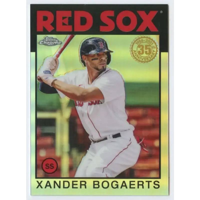 2021 Topps Chrome 1986 Topps Baseball Refractor #86BC-8 Xander Bogaerts NM-MT Boston Red Sox Baseball Card - Baseball