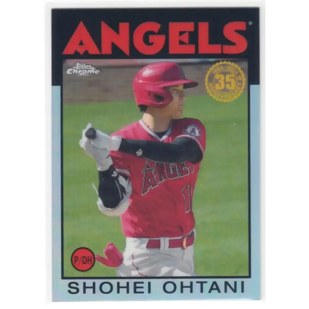 2021 Topps Chrome 1986 Topps Baseball Refractor #86BC-9 Shohei Ohtani NM-MT Los Angeles Angels Baseball Card