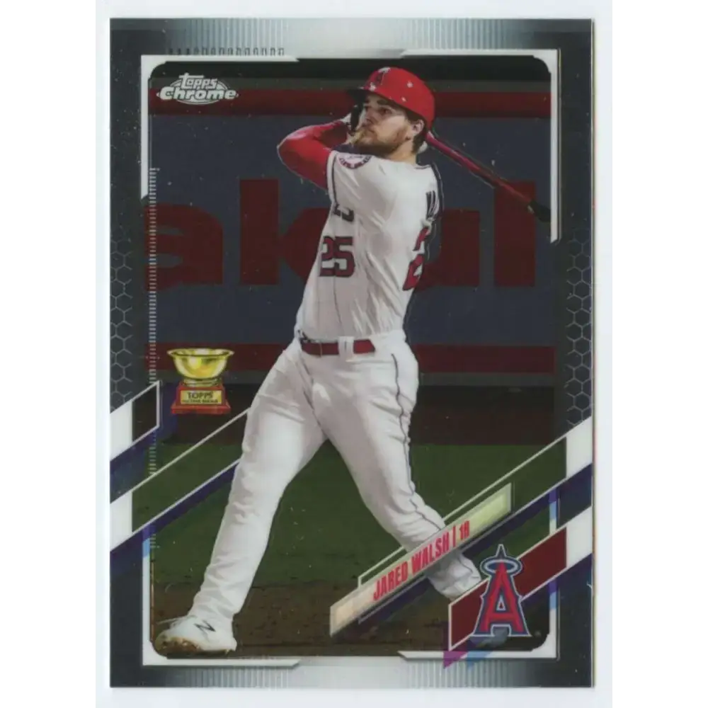 2021 Topps Chrome #199 Jared Walsh NM-MT Los Angeles Angels Baseball Card - Baseball Card Single