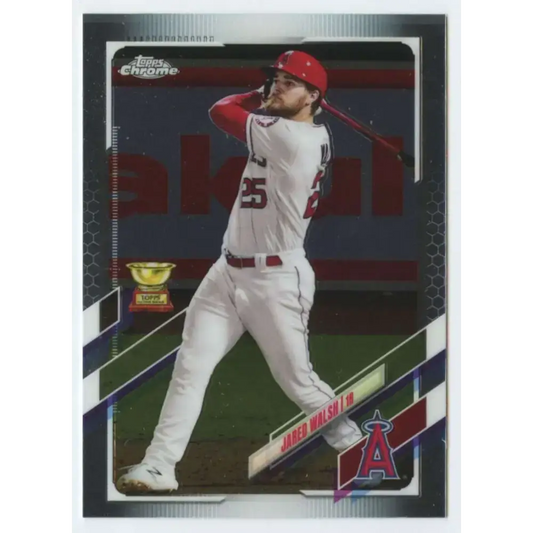 2021 Topps Chrome #199 Jared Walsh NM-MT Los Angeles Angels Baseball Card - Baseball Card Single