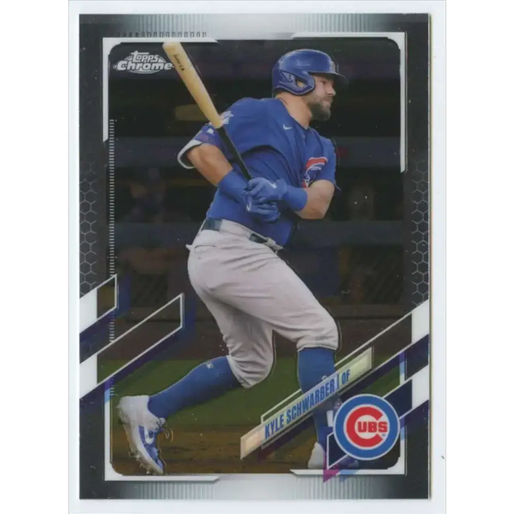 2021 Topps Chrome #203 Kyle Schwarber NM-MT Chicago Cubs Baseball Card - Baseball Card Single