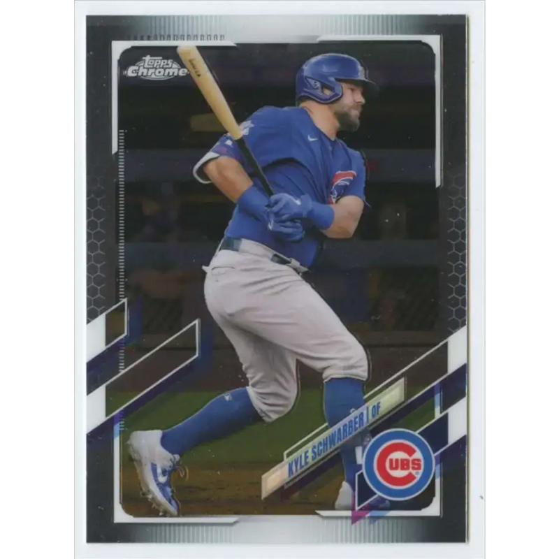 2021 Topps Chrome #203 Kyle Schwarber NM-MT Chicago Cubs Baseball Card - Baseball Card Single
