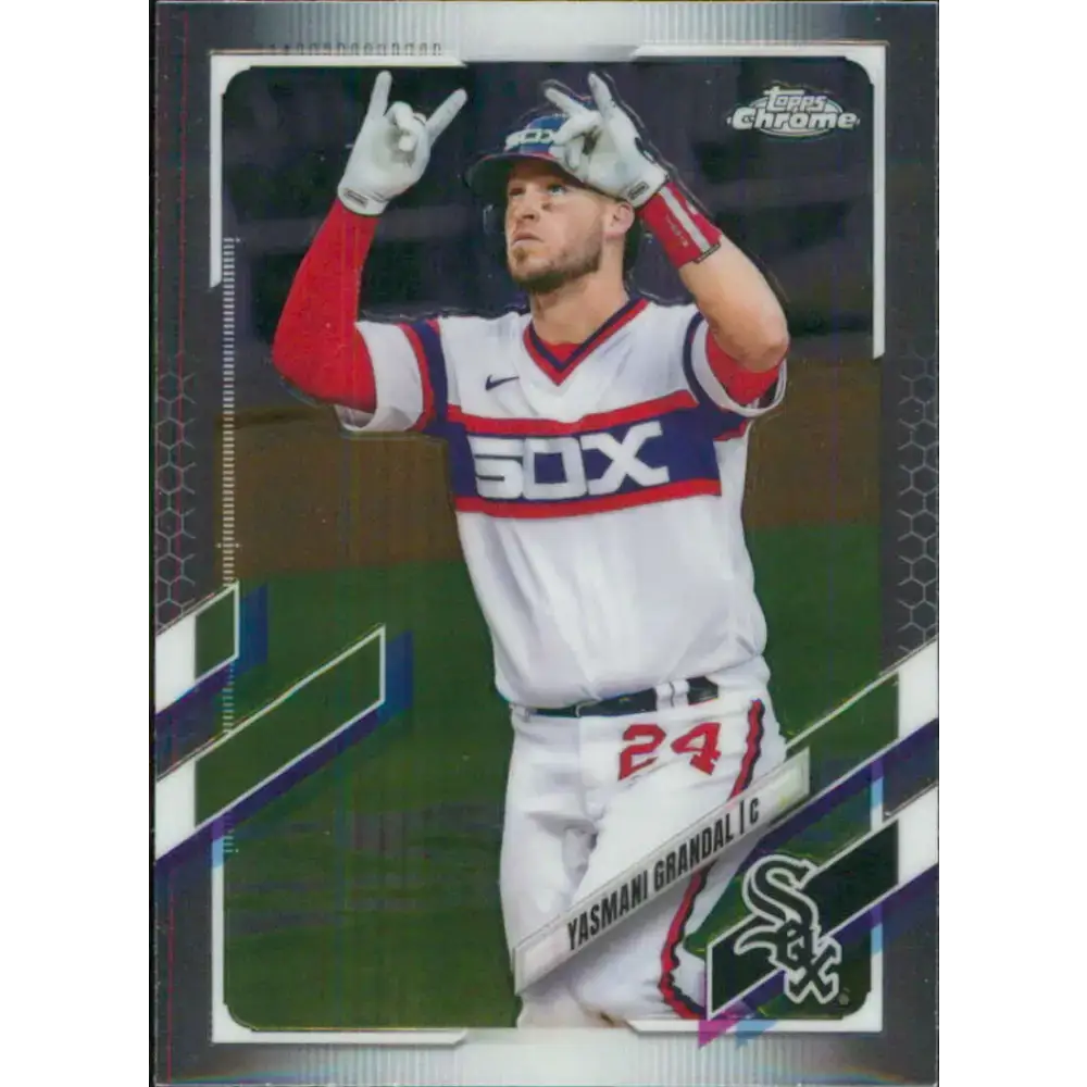 2021 Topps Chrome #204 Yasmani Grandal NM-MT Chicago White Sox Baseball Card - Baseball Card Single