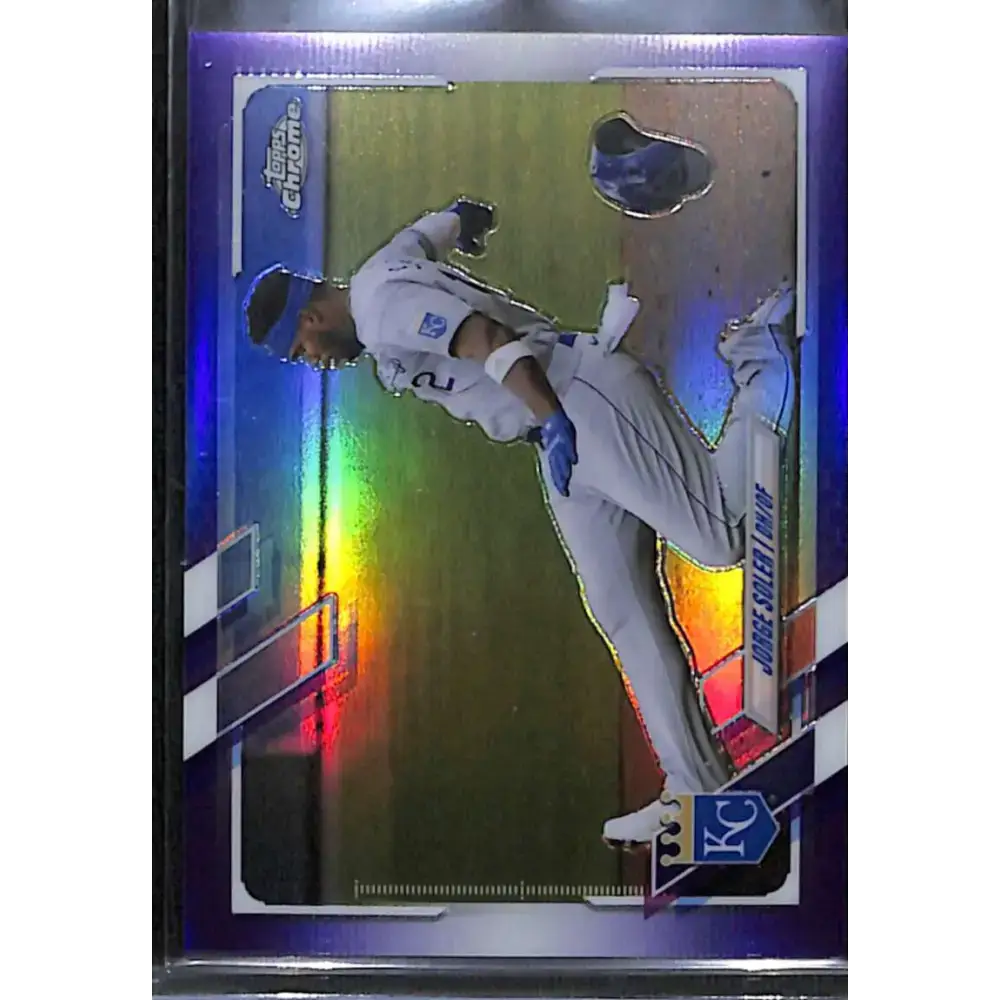 2021 Topps Chrome #210 Jorge Soler Purple Refractor #/299 NM-MT Baseball Card - Baseball Card Single