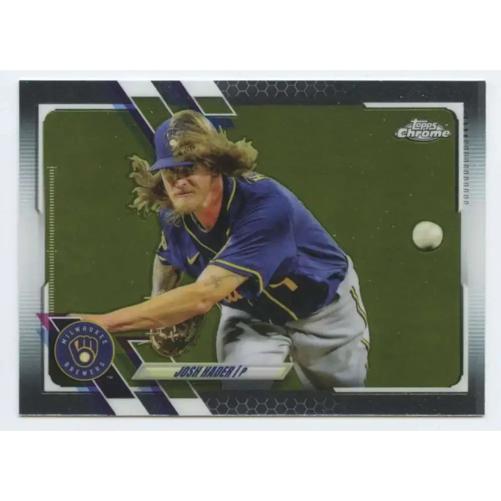2021 Topps Chrome #212 Josh Hader NM-MT Milwaukee Brewers Baseball Card - Baseball Card Single