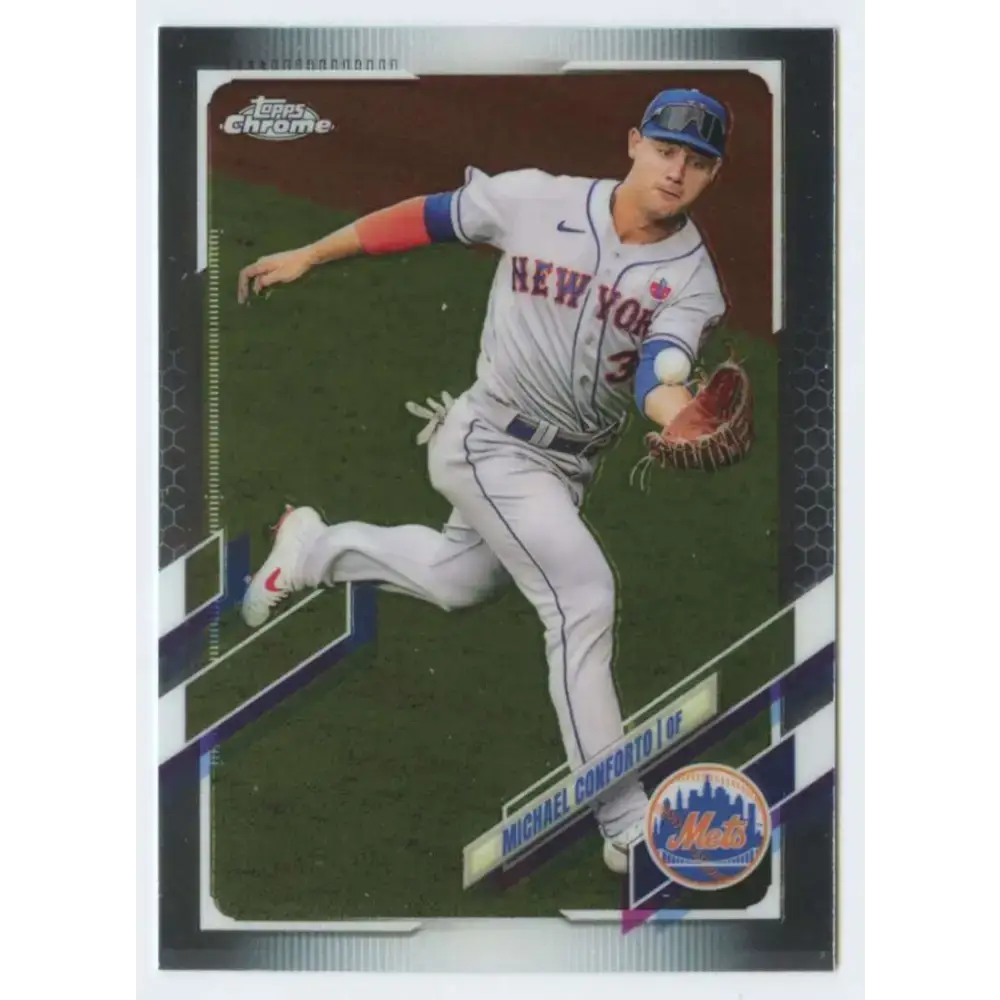 2021 Topps Chrome #213 Michael Conforto NM-MT New York Mets Baseball Card - Baseball Card Single