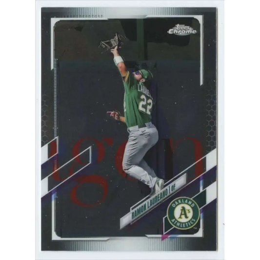 2021 Topps Chrome #215 Ramon Laureano NM-MT Oakland Athletics Baseball Card - Baseball Card Single