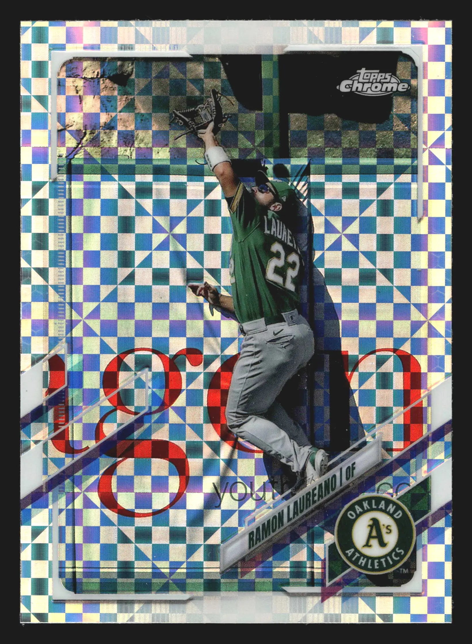 2021 Topps Chrome #215 Ramon Laureano X-Fractor Oakland Athletics - Baseball Card Single