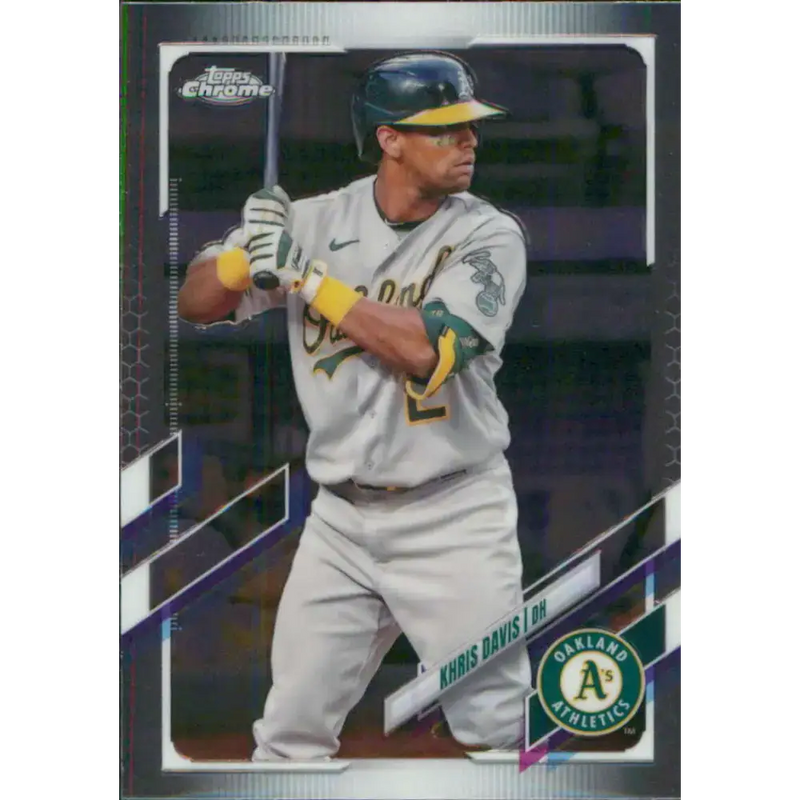 2021 Topps Chrome #216 Khris Davis NM-MT Oakland Athletics Baseball Card - Baseball Card Single