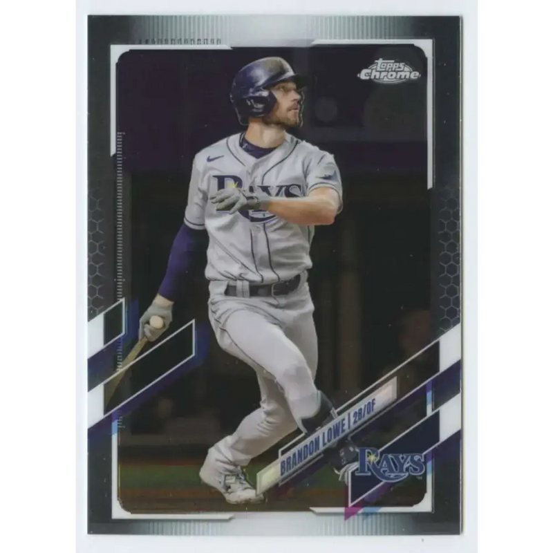 2021 Topps Chrome #218 Brandon Lowe NM-MT Tampa Bay Rays Baseball Card - Baseball Card Single