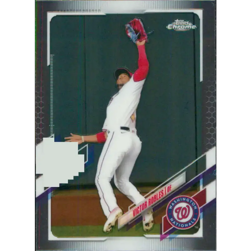 2021 Topps Chrome #219 Victor Robles NM-MT Washington Nationals Baseball Card - Baseball Card Single