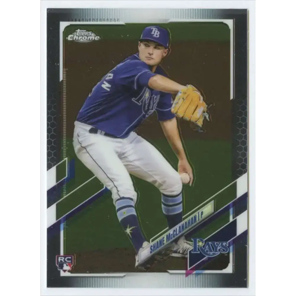 2021 Topps Chrome #23 Shane McClanahan NM-MT RC Rookie Tampa Bay Rays Baseball Card - Baseball Card Single
