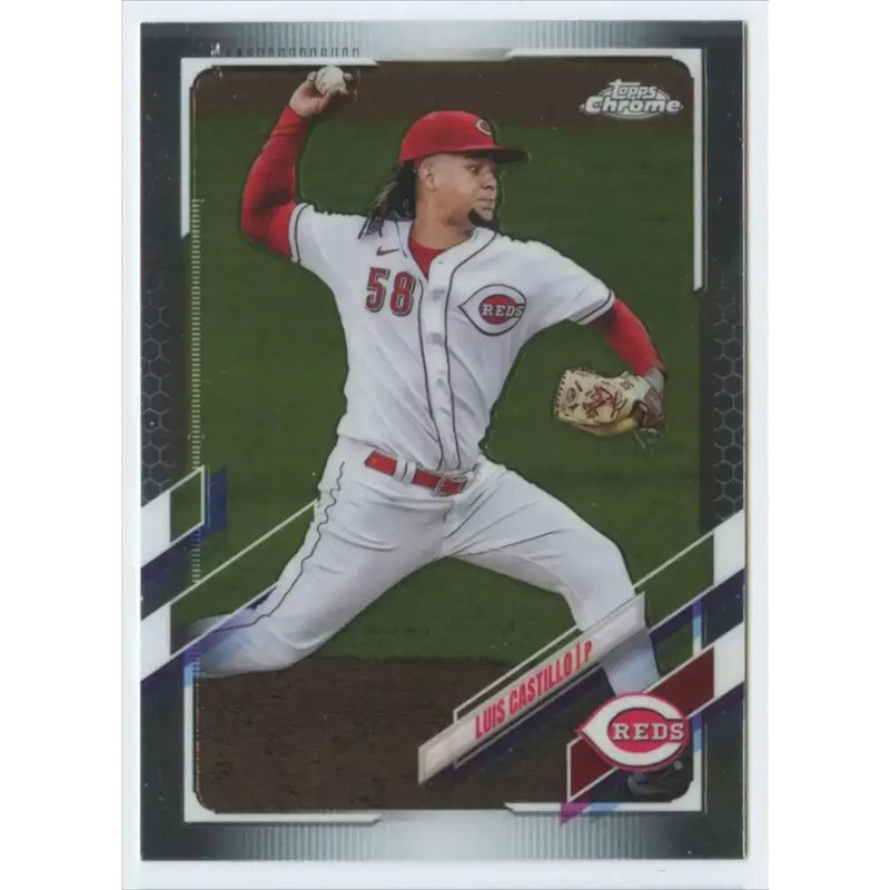 2021 Topps Chrome #31 Luis Castillo NM-MT Cincinnati Reds Baseball Card - Baseball Card Single