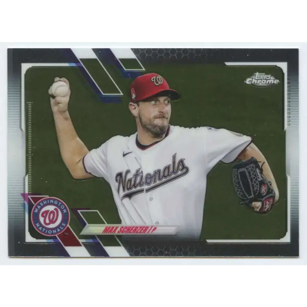 2021 Topps Chrome #33 Max Scherzer NM-MT Washington Nationals Baseball Card - Baseball Card Single