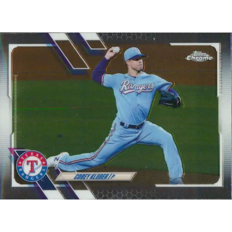 2021 Topps Chrome #34 Corey Kluber NM-MT Texas Rangers Baseball Card - Baseball Card Single