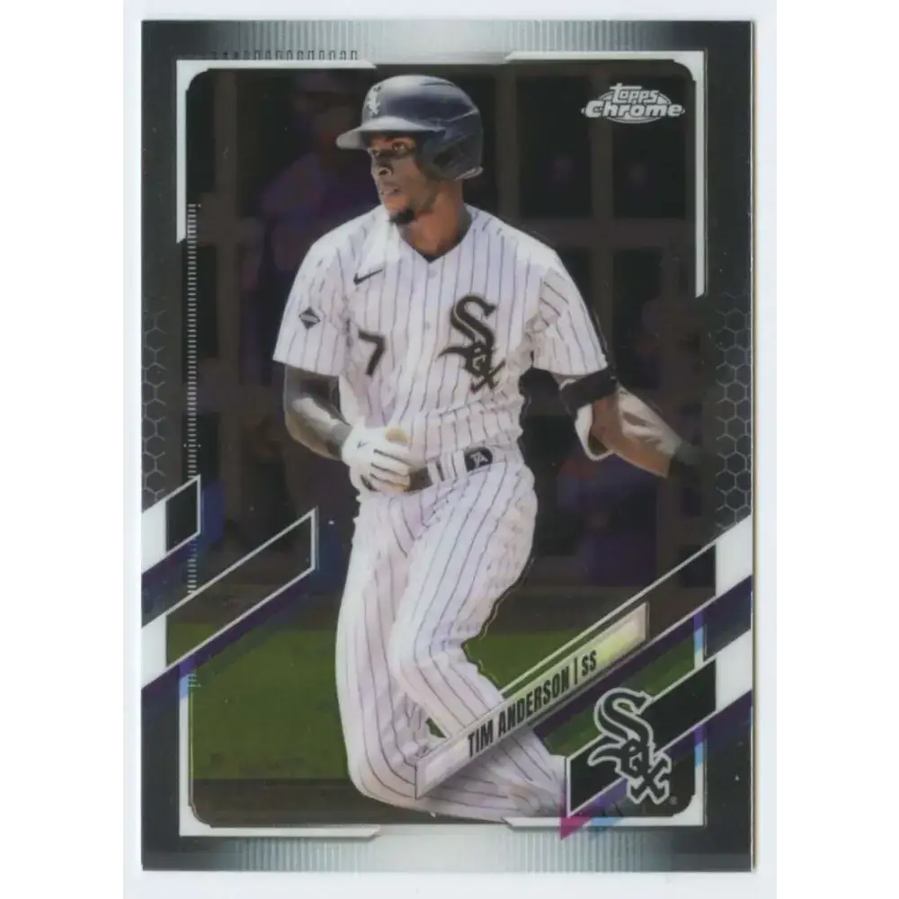 2021 Topps Chrome #36 Tim Anderson NM-MT Chicago White Sox Baseball Card - Baseball Card Single