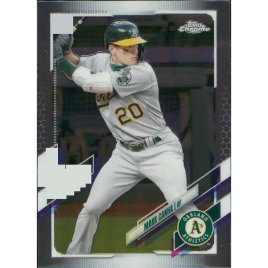 2021 Topps Chrome #37 Mark Canha NM-MT Oakland Athletics Baseball Card - Baseball Card Single