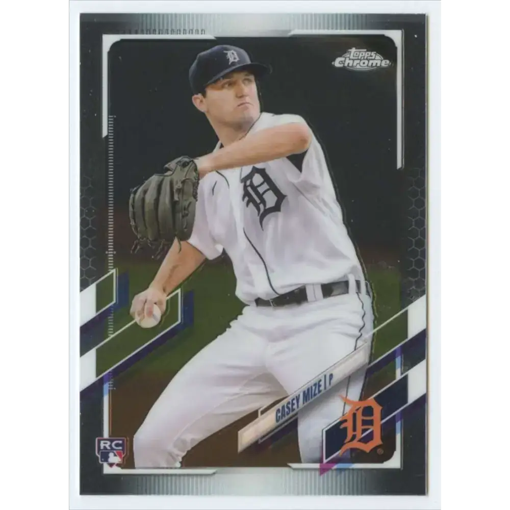 2021 Topps Chrome #4 Casey Mize NM-MT RC Rookie Detroit Tigers Baseball Card - Baseball Card Single