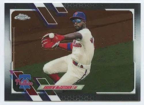 2021 Topps Chrome Andrew McCutchen baseball card with original gloss, NM-MT condition