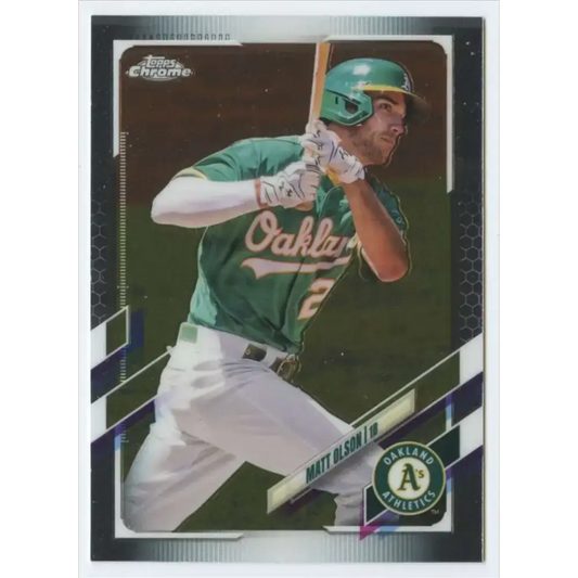 2021 Topps Chrome #48 Matt Olson NM-MT Oakland Athletics Baseball Card - Baseball Card Single