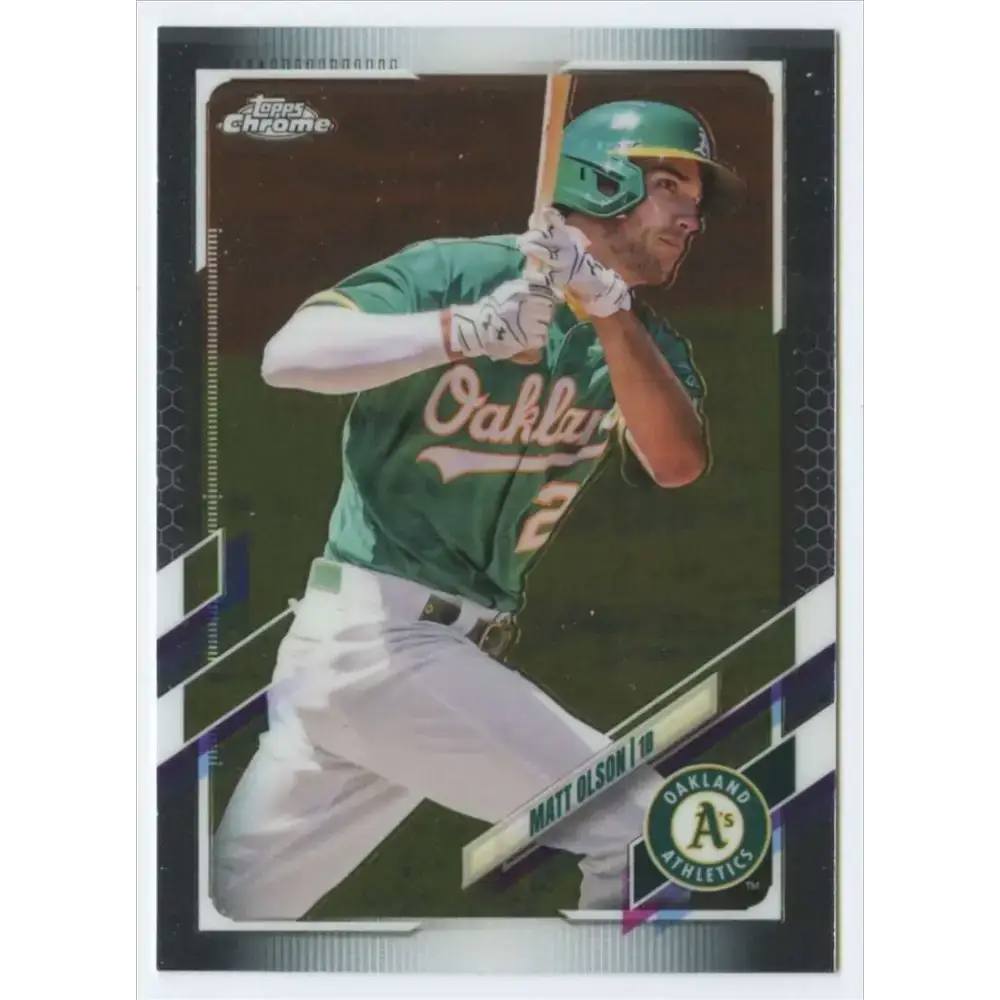 2021 Topps Chrome #48 Matt Olson NM-MT Oakland Athletics Baseball Card - Baseball Card Single