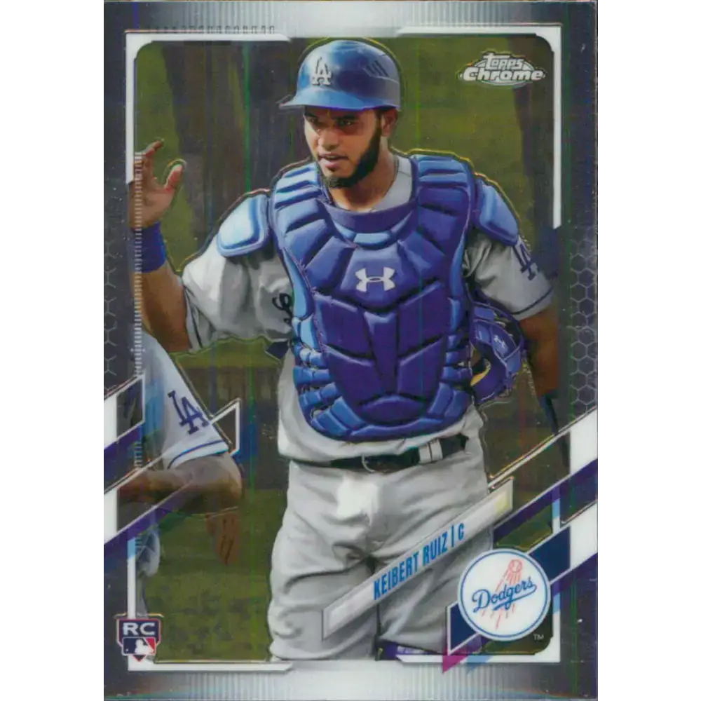 2021 Topps Chrome #5 Keibert Ruiz NM-MT RC Rookie Los Angeles Dodgers Baseball Card - Baseball Card Single