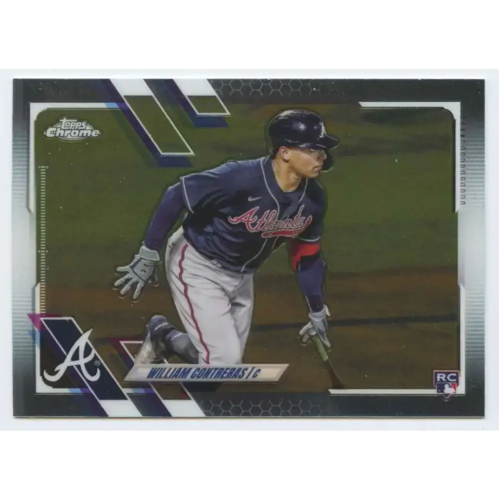 2021 Topps Chrome #51 William Contreras NM-MT RC Rookie Atlanta Braves Baseball Card - Baseball Card Single