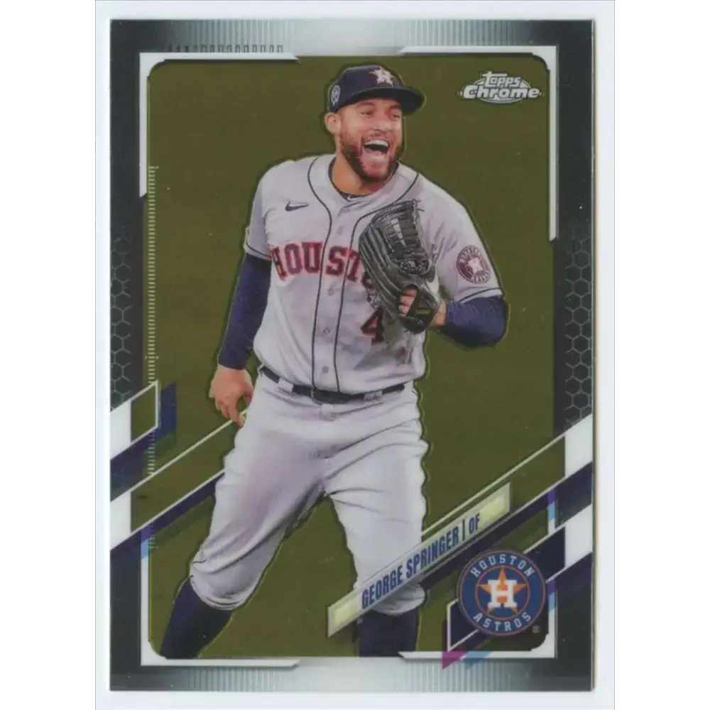 2021 Topps Chrome #53 George Springer NM-MT Houston Astros Baseball Card - Baseball Card Single