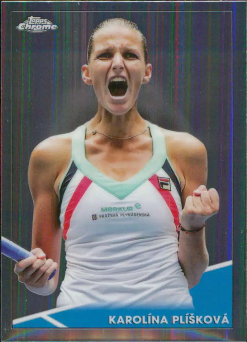 2021 Topps Chrome #55 Karolina Pliskova EX Excellent Tennis Card - Tennis Card Single