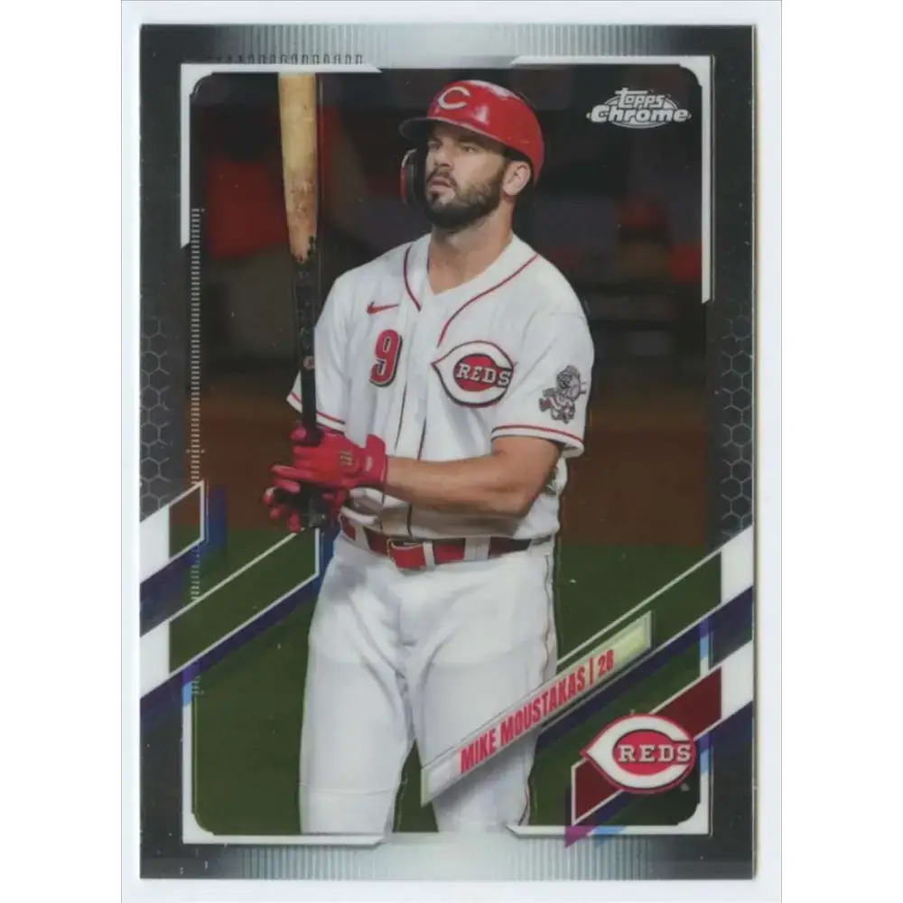 2021 Topps Chrome #57 Mike Moustakas NM-MT Cincinnati Reds Baseball Card - Baseball Card Single