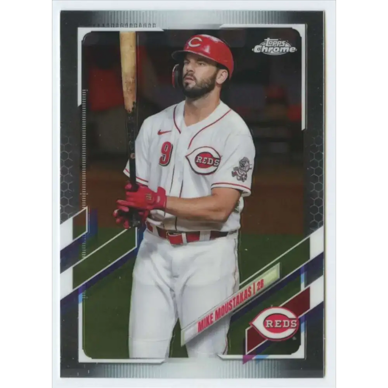 2021 Topps Chrome #57 Mike Moustakas NM-MT Cincinnati Reds Baseball Card - Baseball Card Single