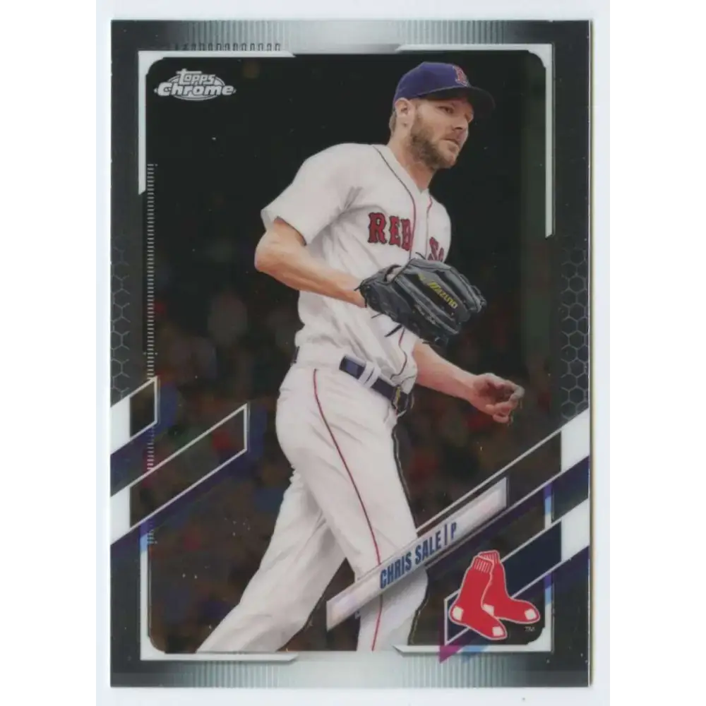 2021 Topps Chrome #60 Chris Sale NM-MT Boston Red Sox Baseball Card - Baseball Card Single