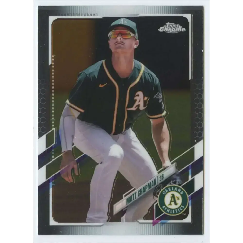 2021 Topps Chrome #62 Matt Chapman NM-MT Oakland Athletics Baseball Card - Baseball Card Single