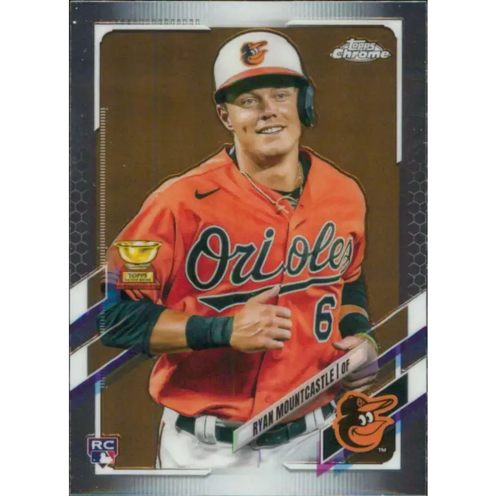 2021 Topps Chrome #63 Ryan Mountcastle NM-MT RC Rookie Baltimore Orioles Baseball Card - Baseball Card Single
