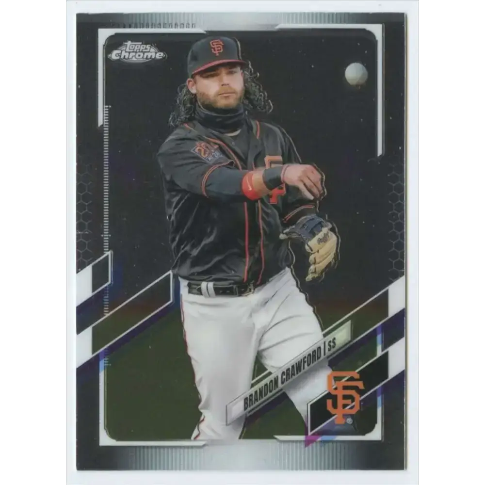 2021 Topps Chrome #65 Brandon Crawford NM-MT San Francisco Giants Baseball Card - Baseball Card Single