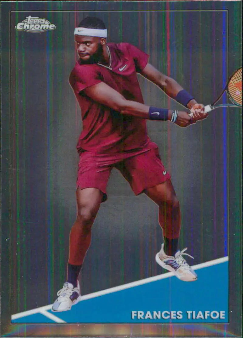 2021 Topps Chrome #66 Frances Tiafoe EX Excellent Tennis Card - Tennis Card Single