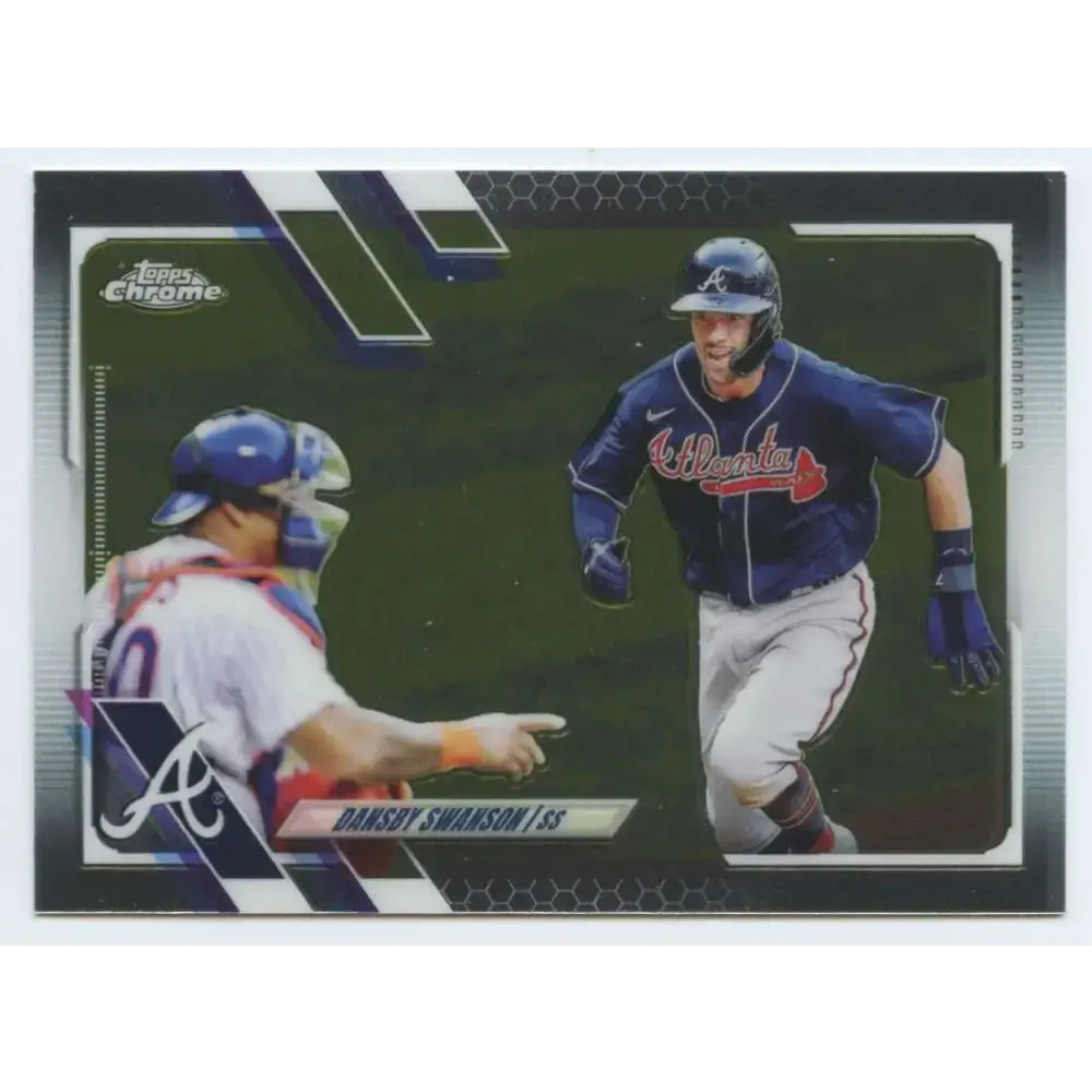 2021 Topps Chrome #7 Dansby Swanson NM-MT Atlanta Braves Baseball Card - Baseball Card Single