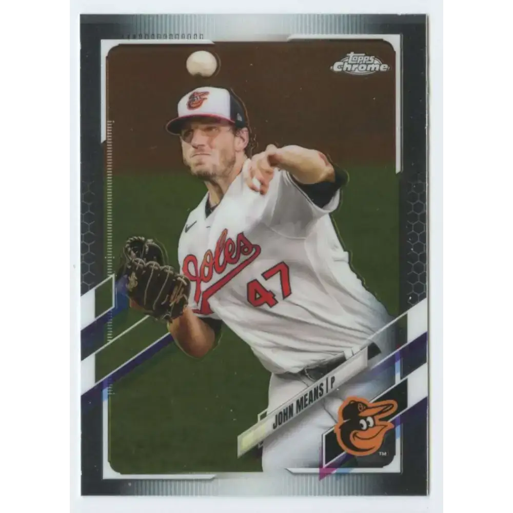 2021 Topps Chrome #72 John Means NM-MT Baltimore Orioles Baseball Card - Baseball Card Single
