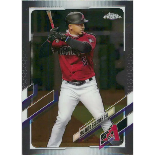 2021 Topps Chrome #73 Eduardo Escobar NM-MT Arizona Diamondbacks Baseball Card - Baseball Card Single