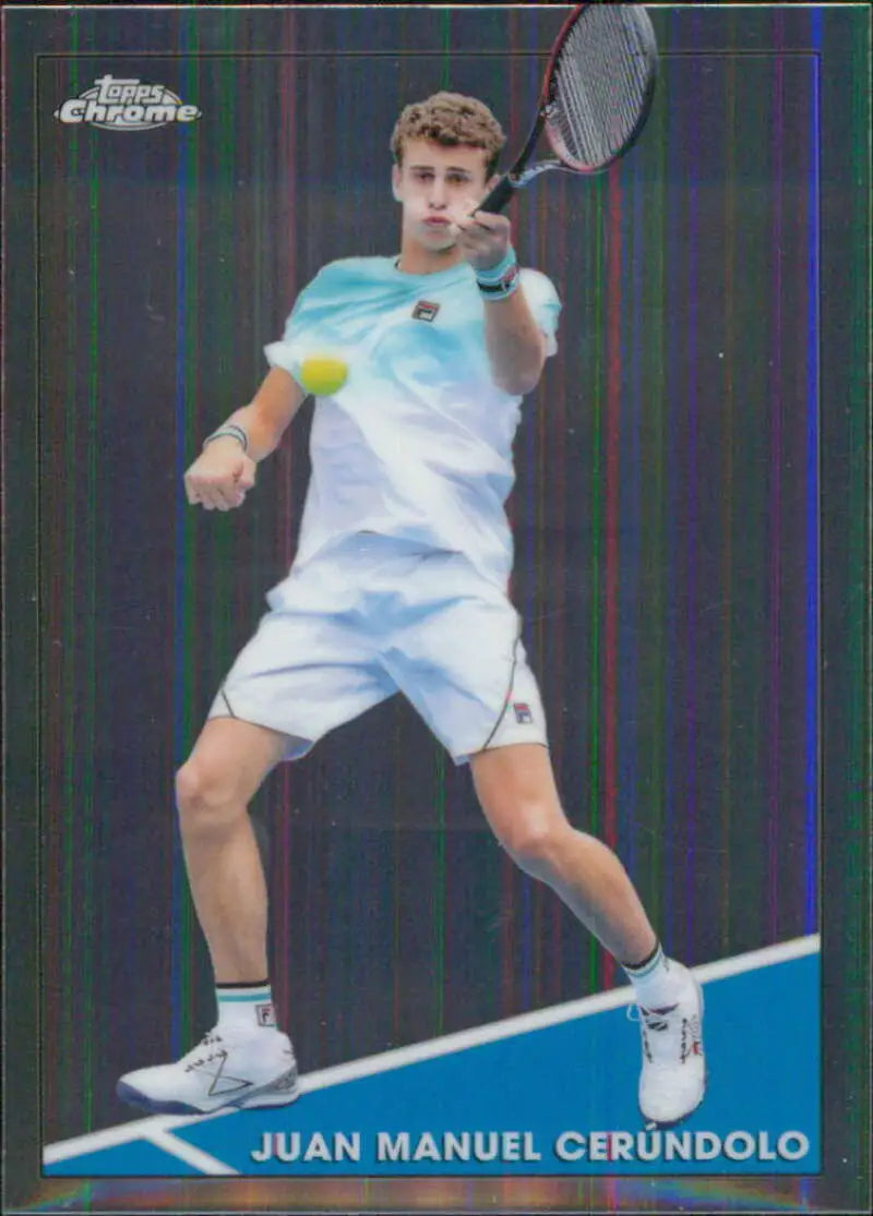 2021 Topps Chrome #77 Juan Manuel Cerundolo EX Excellent Tennis Card - Other