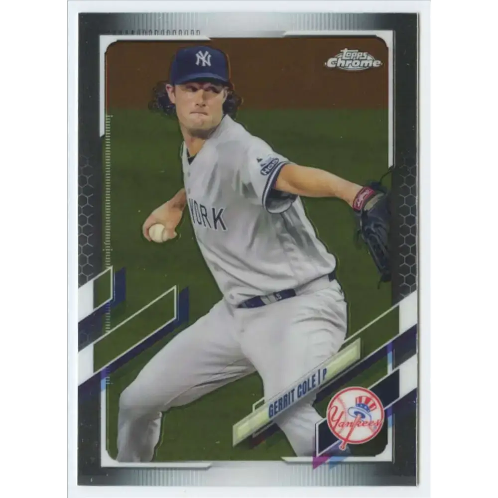 2021 Topps Chrome #80 Gerrit Cole NM-MT New York Yankees Baseball Card - Baseball Card Single