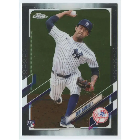 2021 Topps Chrome #85 Deivi Garcia NM-MT RC Rookie New York Yankees Baseball Card - Baseball Card Single
