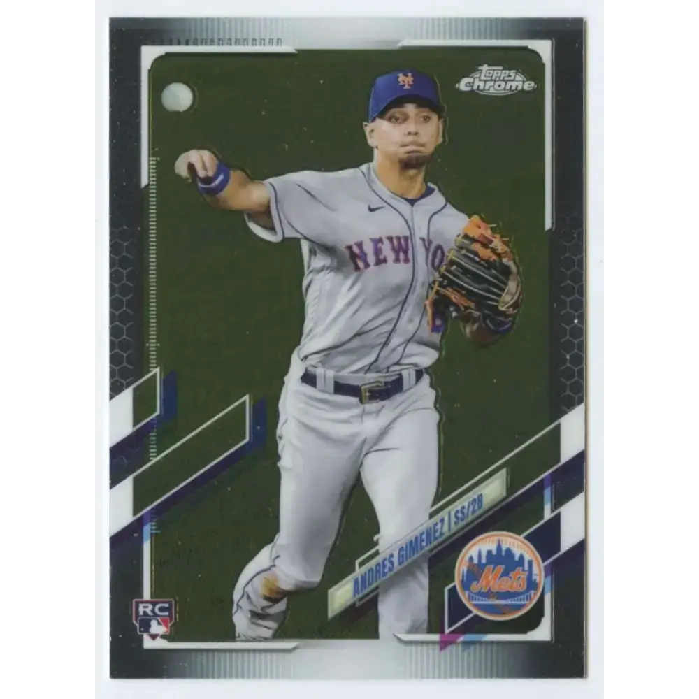 2021 Topps Chrome #88 Andres Gimenez NM-MT RC Rookie New York Mets Baseball Card - Baseball Card Single